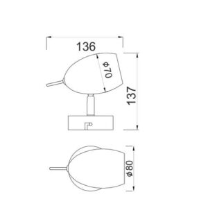 Σποτ Φωτιστικό Τοίχου 1xGU10 Νίκελ ACA DECOR MC1161