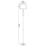 Φωτιστικό Δαπέδου 1ΧE27 Μεταλλικό Χρώμιο Ασημί Περλέ Καπέλο & Κρύσταλλο ACA DECOR – AD90041F