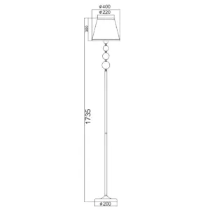 Φωτιστικό Δαπέδου 1ΧE27 Μεταλλικό Χρώμιο Ασημί Περλέ Καπέλο & Κρύσταλλο ACA DECOR – AD90041F