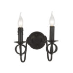 Φωτιστικό Απλίκα 2ΧΕ14 Μεταλλικό Μαύρο 2xΕ14 ACA DECOR – DLA1922