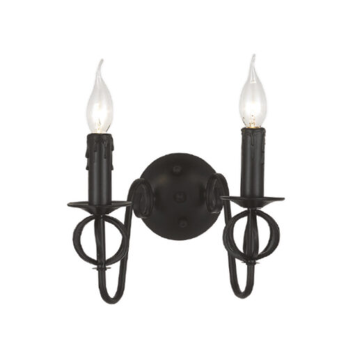 Φωτιστικό Απλίκα 2ΧΕ14 Μεταλλικό Μαύρο 2xΕ14 ACA DECOR – DLA1922