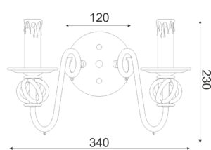 Φωτιστικό Απλίκα 2ΧΕ14 Μεταλλικό Μαύρο 2xΕ14 ACA DECOR – DLA1922