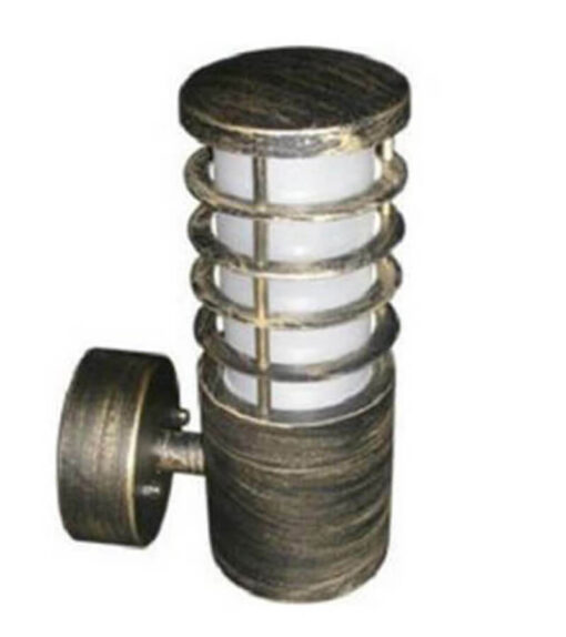 Επιτοίχιο φανάρι Ε27 εξωτερικού χώρου αλουμινίου σε μπρούτζινο χρώμα Aca HI8362GB