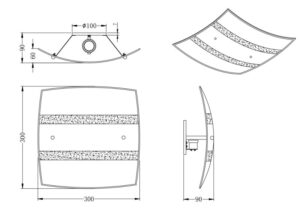 Πλαφονιέρα Ορροφής Τετράγωνη 30x30cm Trio Lighting NIKOSIA 1xE27 Χρυσό & Λευκό Γυαλί  608700179