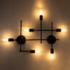 GloboStar® PIPING 00665 Vintage Επιτοίχιο Φωτιστικό Πολύφωτο 6 x E27 IP20 Χάλκινο Μέταλλο – Μ66 x Π9.5 x Υ49cm