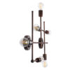 GloboStar® PIPING 00665 Vintage Επιτοίχιο Φωτιστικό Πολύφωτο 6 x E27 IP20 Χάλκινο Μέταλλο – Μ66 x Π9.5 x Υ49cm