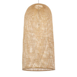 GLOBOSTAR® CALERO 00671 Boho Κρεμαστό Φωτιστικό Οροφής με Ντουί 1 x E27 AC 220-240V IP20 - Μπεζ - Μ50 x Π50 x Y110cm