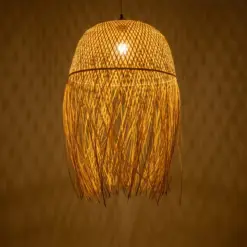 Alternative view of GLOBOSTAR® MANILA 00713 Boho Κρεμαστό Φωτιστικό Οροφής με Ντουί 1 x E27 AC 220-240V IP20 - Μπεζ - Μ50 x Π50 x Υ70cm