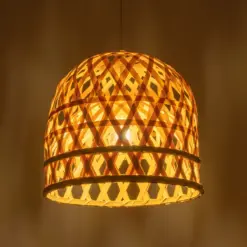Alternative view of GLOBOSTAR® MANGEA 00715 Boho Κρεμαστό Φωτιστικό Οροφής με Ντουί 1 x E27 AC 220-240V IP20 - Μπεζ - Μ32 x Π32 x Υ30cm