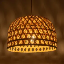 Alternative view of GLOBOSTAR® MANGEA 00716 Boho Κρεμαστό Φωτιστικό Οροφής με Ντουί 1 x E27 AC 220-240V IP20 - Μπεζ - Μ50 x Π50 x Υ35cm