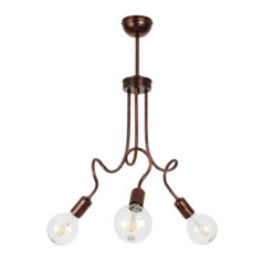 GLOBOSTAR® ASPECT 00788 Μοντέρνο Φωτιστικό Οροφής με Ντουί 3 x E27 AC 220-240V IP20 - Χάλκινο - Μ42 x Π42 x Υ60cm