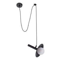 GLOBOSTAR® CELEST 00789 Μοντέρνο Κρεμαστό Φωτιστικό Οροφής με Ντουί 1 x G9 AC 220-240V IP20 - Μαύρο & Λευκό - Μ20 x Π20 x Υ26.5cm