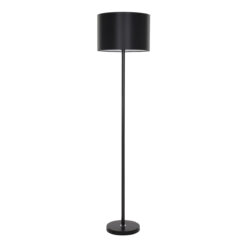 GLOBOSTAR® ASHLEY 00822 Μοντέρνο Επιδαπέδιο Φωτιστικό με Ντουί 1 x E27 AC 220-240V IP20 - Μαύρο - Μ35 x Π35 x Υ145cm