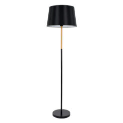 GLOBOSTAR® CEDAR 00827 Μοντέρνο Επιδαπέδιο Φωτιστικό με Ντουί 1 x E27 AC 220-240V IP20 - Μαύρο & Μπεζ - Μ40 x Π40 x Υ148cm