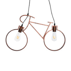 Alternative view of GLOBOSTAR® BIKE 00868 Vintage Κρεμαστό Φωτιστικό Οροφής με Ντουί 2 x E27 AC 220-240V IP20 - Χάλκινο - Μ67 x Π3.5 x Υ41cm