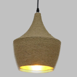 Alternative view of GLOBOSTAR® SHANGHAI ROPE 00916 Boho Κρεμαστό Φωτιστικό Οροφής με Ντουί 1 x E27 AC 220-240V IP20 - Μπεζ - Μ24 x Π24 x Υ30cm
