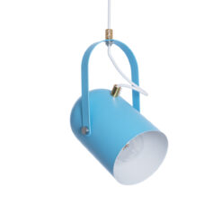 Alternative view of GLOBOSTAR® HAZEL 00927 Μοντέρνο Κρεμαστό Φωτιστικό Οροφής με Ντουί 1 x E27 AC 220-240V IP20 - Γαλάζιο & Χρυσό - Μ12 x Π12 x Υ27cm
