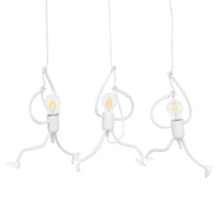 Alternative view of GLOBOSTAR® FIGURE 10000981 Παιδικό Κρεμαστό Φωτιστικό Οροφής με Ντουί 3 x E27 AC 220-240V IP20 - Λευκό - Μ70 x Π10 x Υ105cm
