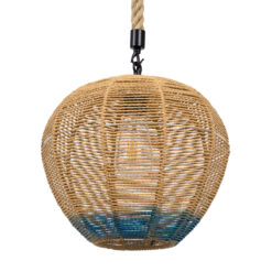 Alternative view of GLOBOSTAR® SIMON 00726 Boho Κρεμαστό Φωτιστικό Οροφής με Ντουί 1 x E27 AC 220-240V IP20 - Μπεζ & Μπλε - Μ30 x Π30 x Υ30cm