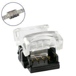 Alternative view of GLOBOSTAR® STRIPCON 70723 Ταχυσύνδεσμος για RGB Ταινία LED 10mm σε 10mm Αδιάβροχο IP65 - Διάφανο - Μ1.5 x Π1.9 x Υ0.8cm
