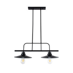Alternative view of GLOBOSTAR® REGAL 01007 Vintage Φωτιστικό Οροφής με Ντουί 2 x E27 AC 220-240V IP20 - Μαύρο - Μ67 x Π26 x Υ85cm