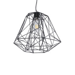 Alternative view of GLOBOSTAR® GRID 01022 Vintage Κρεμαστό Φωτιστικό Οροφής με Ντουί 1 x E27 AC 220-240V IP20 - Μαύρο - Μ40 x Π40 x Υ33cm