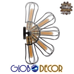Alternative view of GLOBOSTAR® CATEL 01056 Vintage Φωτιστικό Τοίχου - Απλίκα με Ντουί 1 x E27 AC 220-240V IP20 - Μαύρο & Χρυσό - Μ12 x 15 x Υ32cm
