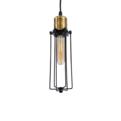 Alternative view of GLOBOSTAR® KLECE 01057 Vintage Κρεμαστό Φωτιστικό Οροφής με Ντουί 1 x E27 AC 220-240V IP20 - Μαύρο & Χρυσό - Μ8 x Π8 x Υ28cm