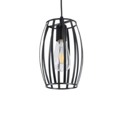 Alternative view of GLOBOSTAR® ZEBRA 01062 Μοντέρνο Κρεμαστό Φωτιστικό Οροφής με Ντουί 1 x E27 AC 220-240V IP20 - Μαύρο - Μ15 x Π15 x Υ24cm