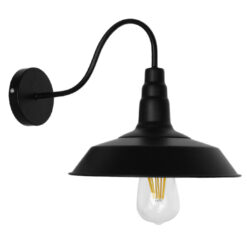 Alternative view of GLOBOSTAR® RAY 01065 Vintage Φωτιστικό Τοίχου - Απλίκα με Ντουί 1 x E27 AC 220-240V IP20 - Μαύρο - Μ26 x Π37 x Υ32cm