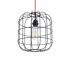 Alternative view of GLOBOSTAR® PARROT 01099 Μοντέρνο Κρεμαστό Φωτιστικό Οροφής με Ντουί 1 x E27 AC 220-240V IP20 - Μαύρο - Μ28 x Π28 x Υ30cm