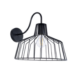 Alternative view of GLOBOSTAR® TRIUMPH 01117 Vintage Φωτιστικό Τοίχου - Απλίκα με Ντουί 1 x E27 AC 220-240V IP20 - Μαύρο - Μ30 x Π36 x Υ30cm