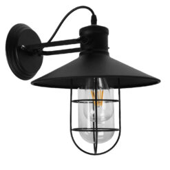 Alternative view of GLOBOSTAR® CELL 01118 Vintage Φωτιστικό Τοίχου - Απλίκα με Ντουί 1 x E27 AC 220-240V IP20 - Μαύρο - Μ33 x Π27 x Υ33cm