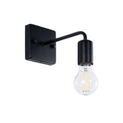 Alternative view of GLOBOSTAR® MISSAM 01119 Μοντέρνο Φωτιστικό Τοίχου - Απλίκα με Ντουί 1 x E27 AC 220-240V IP20 - Μαύρο - Μ14 x Π20 x Υ10cm