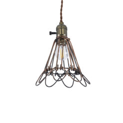 Alternative view of GLOBOSTAR® FLOWERON 01180 Vintage Κρεμαστό Φωτιστικό Οροφής με Ντουί 1 x E27 AC 220-240V IP20 - Χάλκινο & Μπρούτζινο - Μ10 x Π10 x Υ20cm
