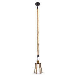 Alternative view of GLOBOSTAR® LANTERN 01186 Vintage Κρεμαστό Φωτιστικό Οροφής με Ντουί 1 x E27 AC 220-240V IP20 - Μπεζ & Μαύρο - Μ15 x Π15 x Υ24cm