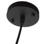 GLOBOSTAR® EARTH 01205 Vintage Κρεμαστό Φωτιστικό Οροφής με Ντουί 1 x E27 AC 220-240V IP20 – Μαύρο – Μ30 x Π30 x Υ30cm