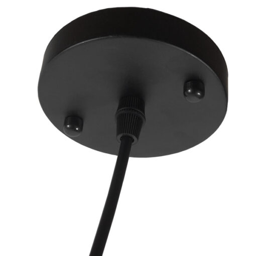 GLOBOSTAR® EARTH 01205 Vintage Κρεμαστό Φωτιστικό Οροφής με Ντουί 1 x E27 AC 220-240V IP20 – Μαύρο – Μ30 x Π30 x Υ30cm
