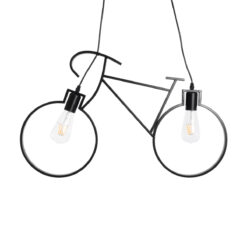 Alternative view of GLOBOSTAR® BIKE 01213 Vintage Κρεμαστό Φωτιστικό Οροφής με Ντουί 2 x E27 AC 220-240V IP20 - Μαύρο - Μ67 x Π3.5 x Υ41cm