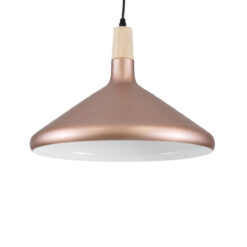 Alternative view of GLOBOSTAR® FELICITA 01223 Μοντέρνο Κρεμαστό Φωτιστικό Οροφής με Ντουί 1 x E27 AC 220-240V IP20 - Χάλκινο & Λευκό - Μ40 x Π40 x Υ30cm