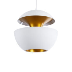 Alternative view of GLOBOSTAR® SEVILLE 01268 Μοντέρνο Κρεμαστό Φωτιστικό Οροφής με Ντουί 1 x E27 AC 220-240V IP20 - Λευκό & Χρυσό - Μ35 x Π35 x Υ35cm