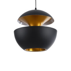 Alternative view of GLOBOSTAR® SEVILLE 01269 Μοντέρνο Κρεμαστό Φωτιστικό Οροφής με Ντουί 1 x E27 AC 220-240V IP20 - Μαύρο & Χρυσό - Μ35 x Π35 x Υ35cm