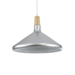 Alternative view of GLOBOSTAR® FELICITA 01276 Μοντέρνο Κρεμαστό Φωτιστικό Οροφής με Ντουί 1 x E27 AC 220-240V IP20 - Ασημί & Μπεζ - Μ40 x Π40 x Y30cm