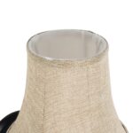GLOBOSTAR® SHELLY 01299 Vintage Φωτιστικό Τοίχου – Απλίκα με Ντουί 1 x E27 AC 220-240V IP20 – Μαύρο & Μπεζ – Μ13 x Π18 x Υ34cm