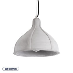 GLOBOSTAR® TRIBECA 01326 Μοντέρνο Κρεμαστό Φωτιστικό Οροφής με Ντουί 1 x E27 AC 220-240V IP20 - Γκρι - Μ30 x Π30 x Υ27cm