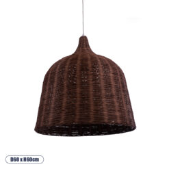 GLOBOSTAR® BAHAMAS 01369 Boho Κρεμαστό Φωτιστικό Οροφής με Ντουί 1 x E27 AC 220-240V IP20 - Καφέ - Μ60 x Π60 x Υ60cm