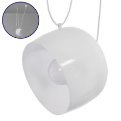 GLOBOSTAR® JASPER 01374 Μοντέρνο Κρεμαστό Φωτιστικό Οροφής με Ντουί 1 x E27 AC 220-240V IP20 - Λευκό - Μ25 x Π25 x Υ22cm