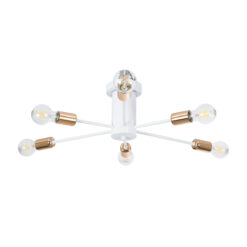 Alternative view of GLOBOSTAR® OLINDA 01385 Μοντέρνο Φωτιστικό Οροφής με Ντουί 6 x E27 AC 220-240V IP20 - Λευκό & Χάλκινο - Μ60 x Π60 x Υ20cm