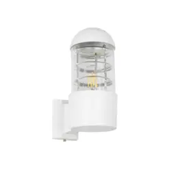 GLOBOSTAR® NEWI 01418 Μοντέρνο Φωτιστικό Τοίχου - Απλίκα με Ντουί 1 x E27 AC 220-240V IP20 - Λευκό - Μ11 x Π17 x Υ25cm