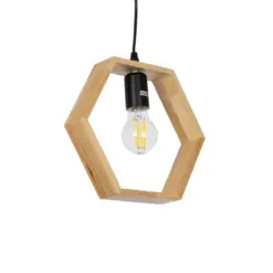 GLOBOSTAR® ELISE 01429 Μοντέρνο Κρεμαστό Φωτιστικό Οροφής με Ντουί 1 x E27 AC 220-240V IP20 - Μπεζ & Μαύρο - Μ26 x Π8 x Υ25cm